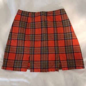 Orange Plaid Skit | Nasty Gal